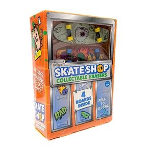 NEW - Smiggle “Skate Shop” Surprise 4PC Collectable Erasers Set + Stickers RARE